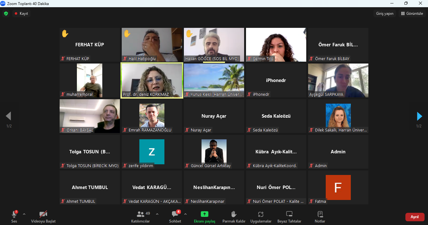 Harran Üniversitesi'nde İç Tetkik öncesi Soru-Cevap Toplantısı Gerçekleştirildi
